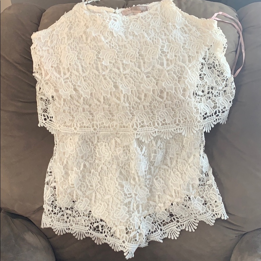 Forever 21 cream romper